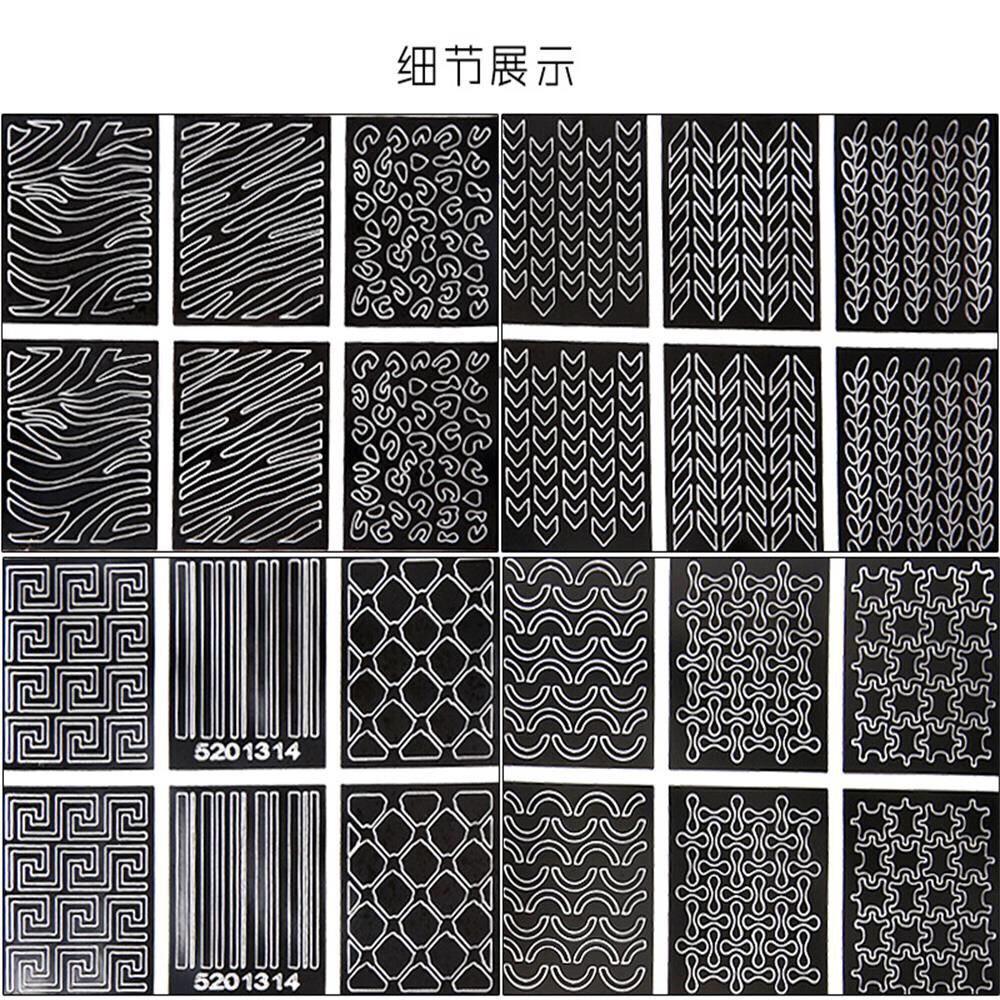 Set 24 Tấm Decal 3D Dán Móng Nghệ Thuật
