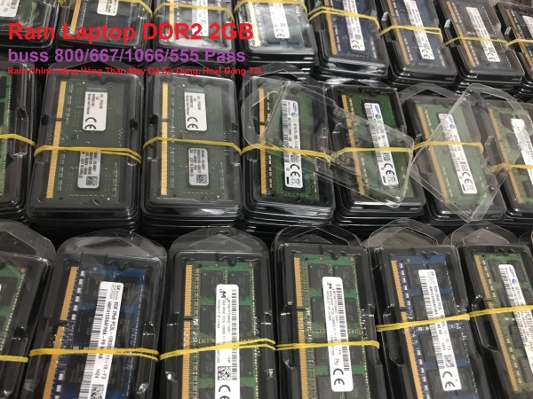 Ram Laptop DDR2 2GB Buss 800/667/1066/555 Đã Sử Dụng Chạy Tốt Nhiều Hãng - Ram Samsung kingston HP kingmax apacer skill HYNIX CRUCIAL ELPIDA