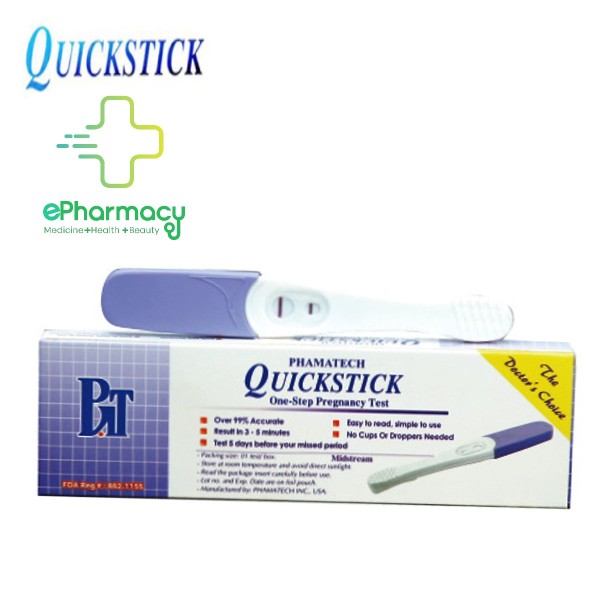Bút thử thai QUICKSTICK MIDSTREAM cho kết quả nhanh, chính xác - Thử thai QuickStick FDA USA nhập khẩu