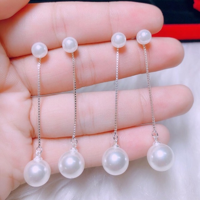 Bông tai nữ tua trai chuẩn bạc ta