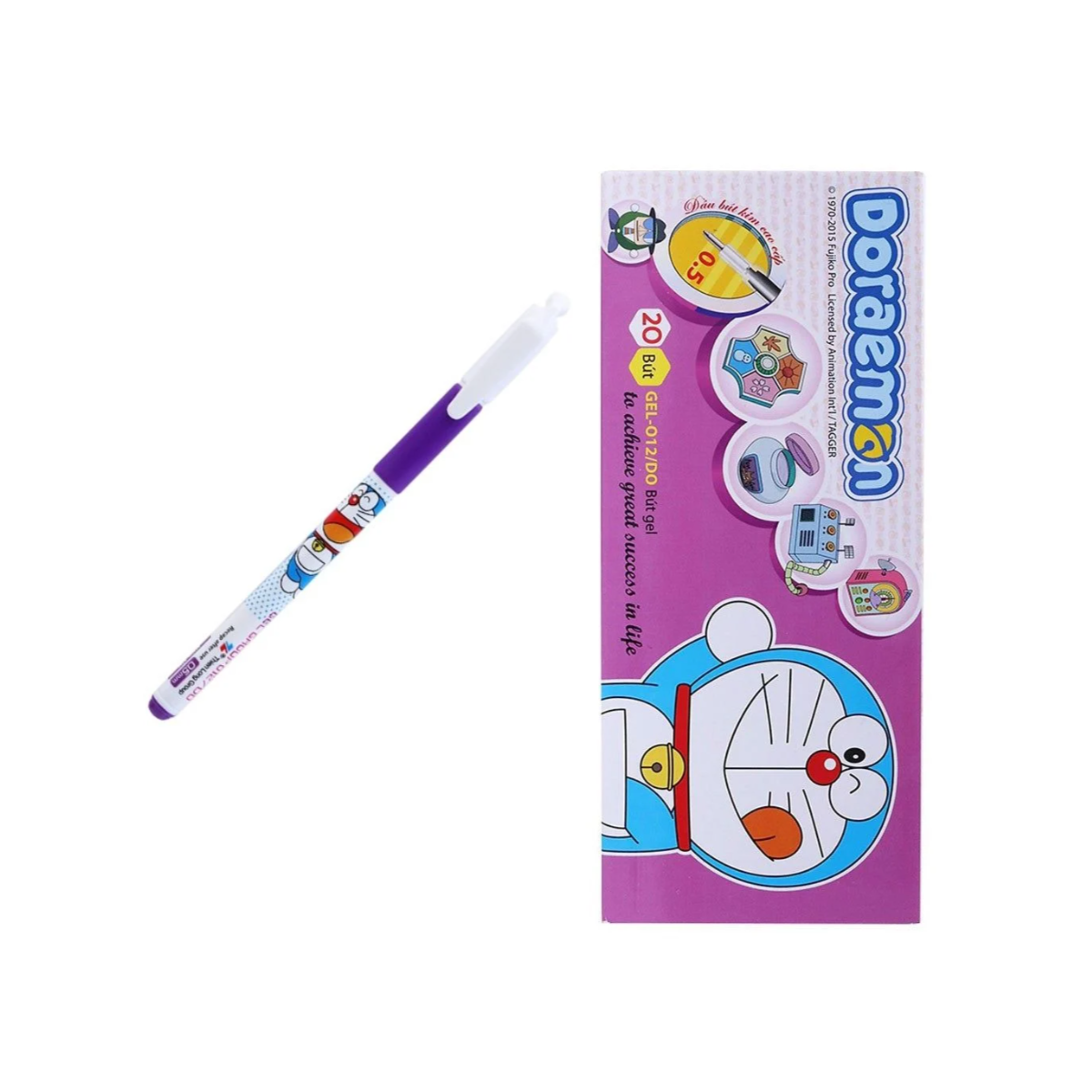 Bút Gel Thiên Long Doraemon Gel-012/DO - Mực Tím - 0.5mm