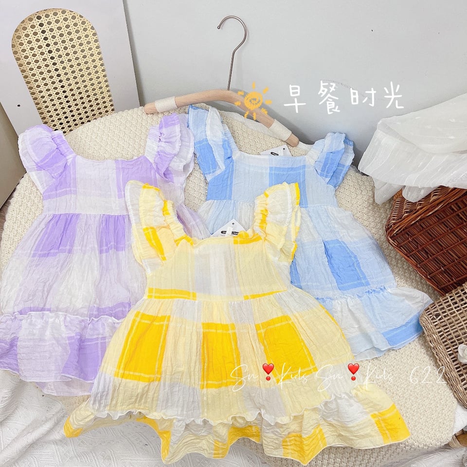váy vải xốp nhăn cho bé 10-20kg