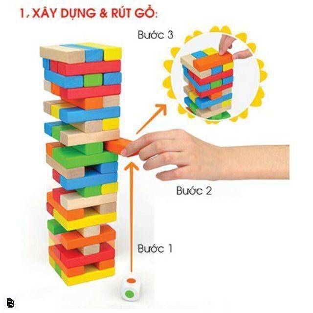 [HCM]BỘ RÚT THANH GỖ MÀU 48 CHI TIẾT