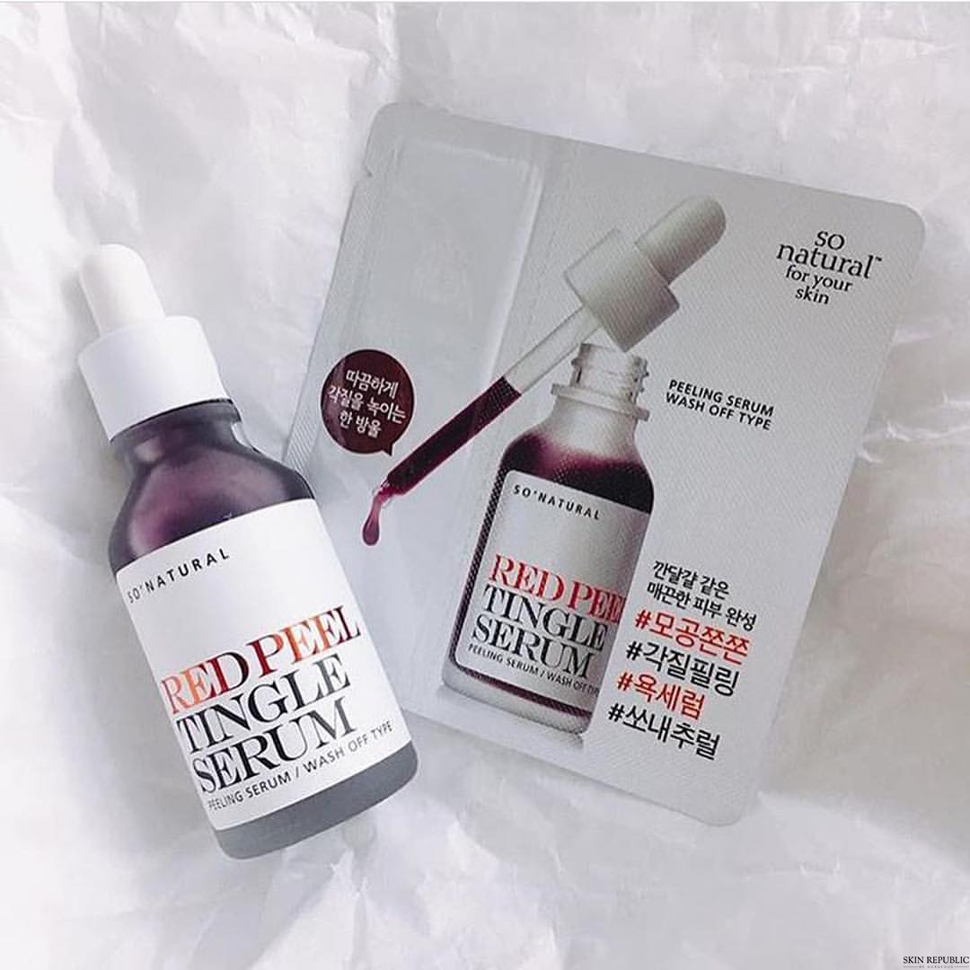 Tinh Chất Red Peel Tingle Serum Sample Dạng Gói So Natural (2,5ml)