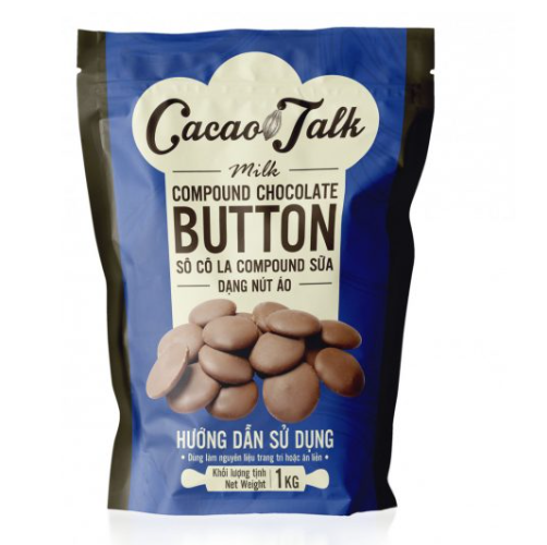 Sô cô la compound sữa dạng nút áo cacao talk 1kg chiết