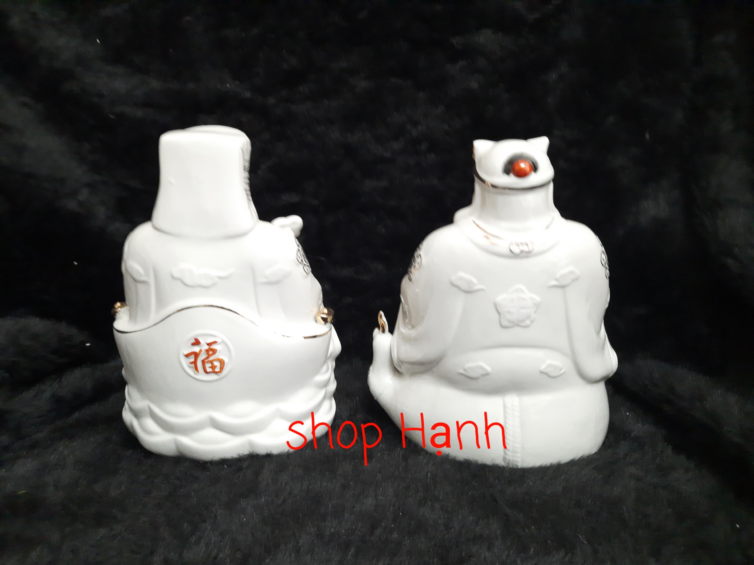 Ông Địa Thần Tài sứ trắng E6 cao 20 cm