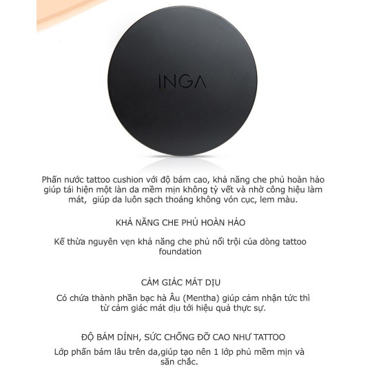 Phấn nước INGA Cover Fitting Tattoo Cushion hàng chuẩn hot
