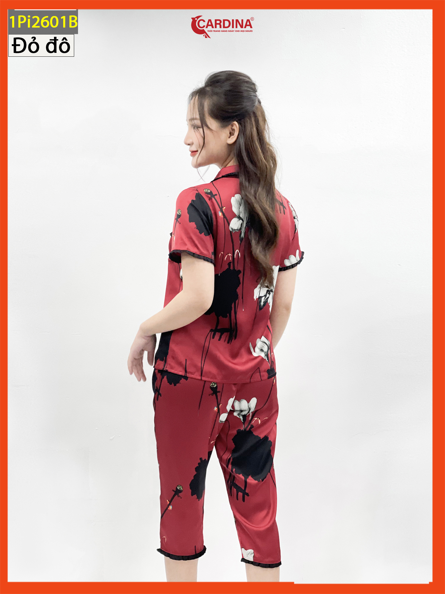 Đồ Bộ Pijama Nữ 𝐂𝐀𝐑𝐃𝐈𝐍𝐀 Chất Lụa Satin Nhật Họa Tiết Tinh Tế 1Pi26