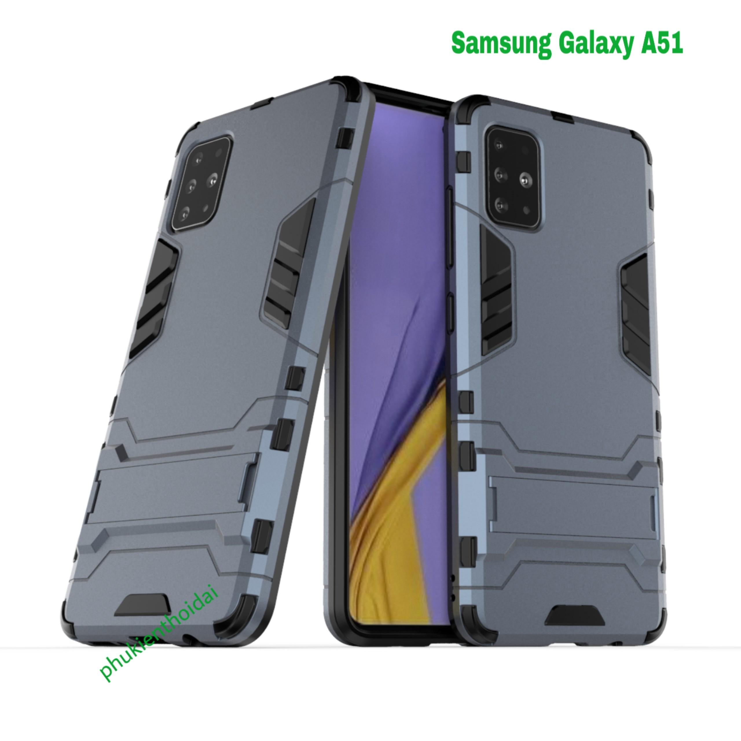 Ốp lưng Samsung Galaxy A51 chống sốc Iron Man cao cấp giá đỡ xem phim siêu bền