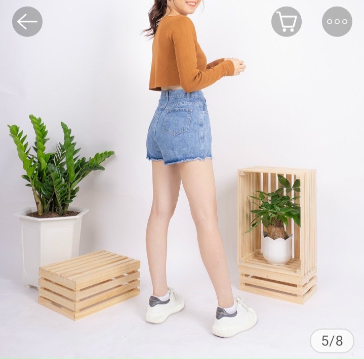 Quần đùi jean màu nhạt TTSLA0347