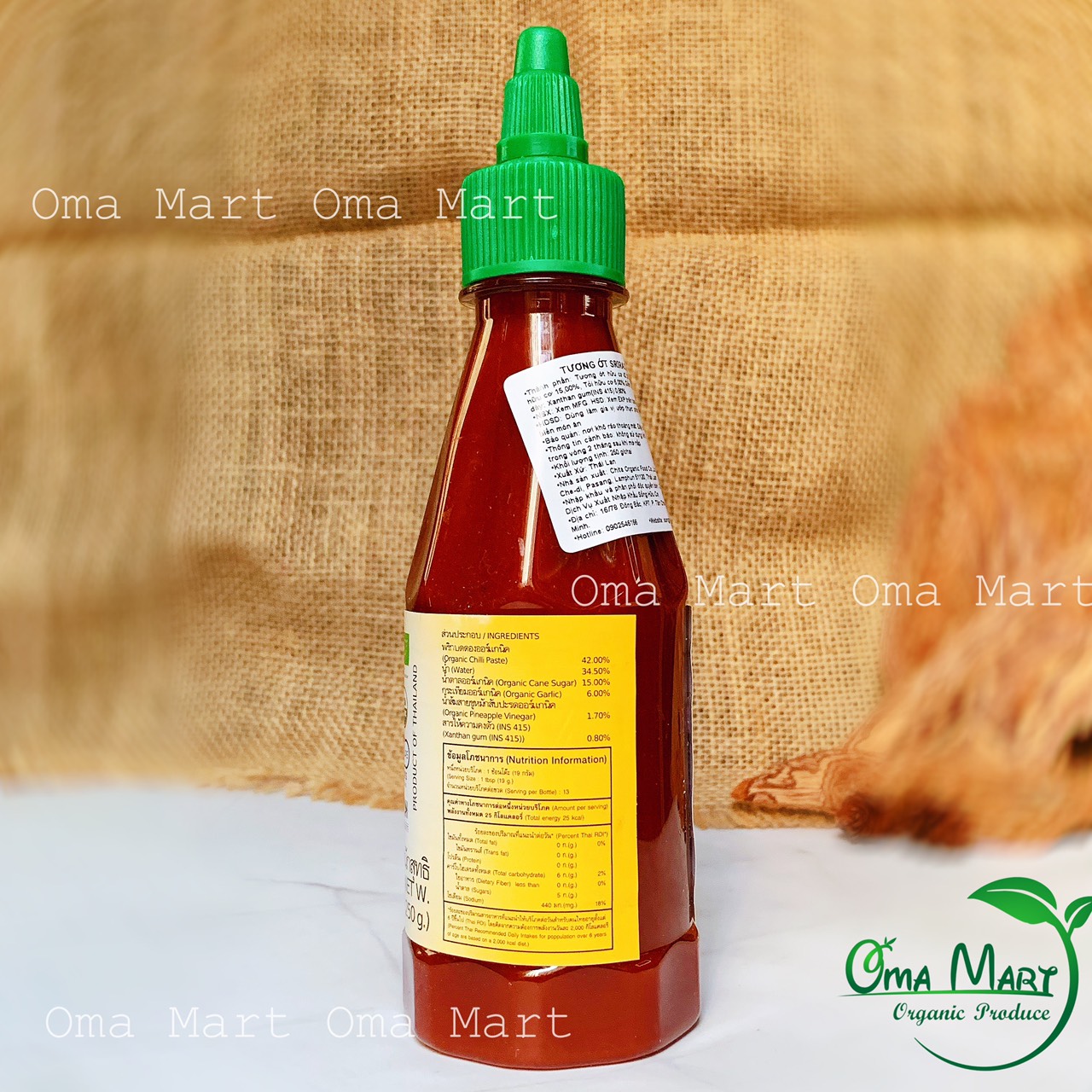 Tương Ớt Hữu Cơ Sriracha - Lumlum 250g