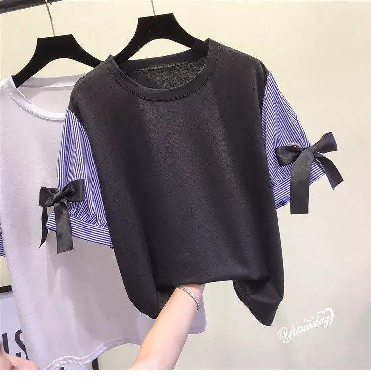 ÁO THUN NGẮN TAY CỘT NƠ TTS003