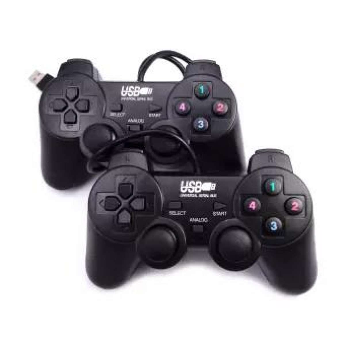 Tay cầm chơi game cho PC/Laptop cổng USB đen (có gạt Analog và có rung)