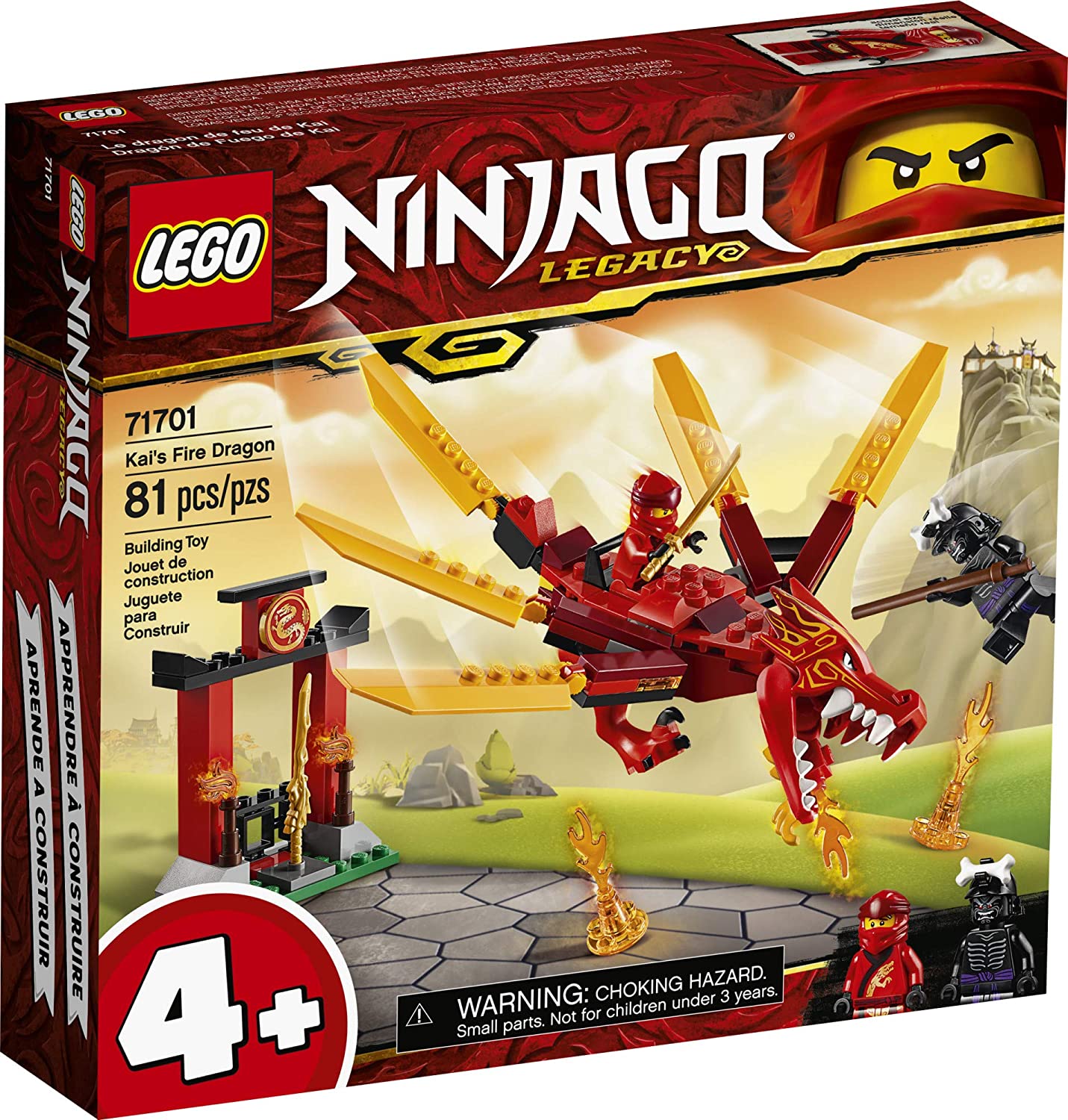 Đồ chơi LEGO NINJAGO - Rồng Lửa Của Kai - Mã SP 71701