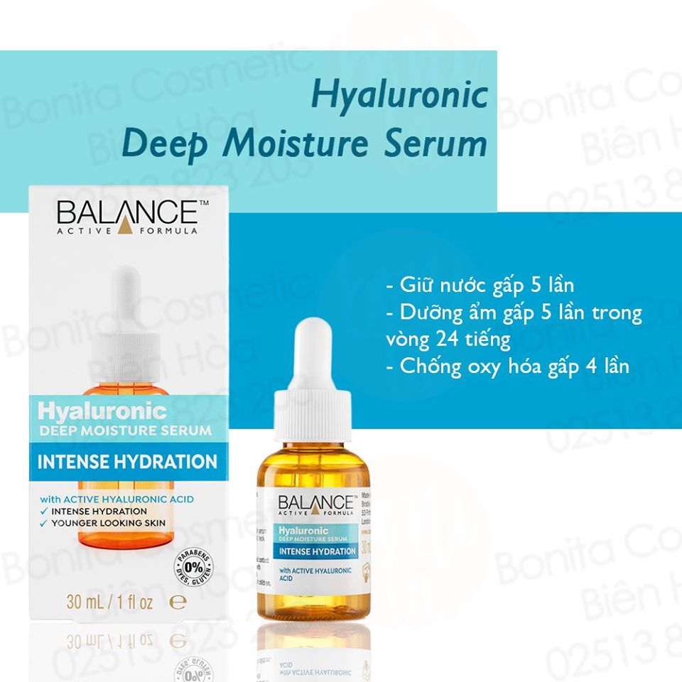 [HCM]Tinh Chất Cấp Nước Balance Active Formula Hyaluronic Deep Moisture Serum