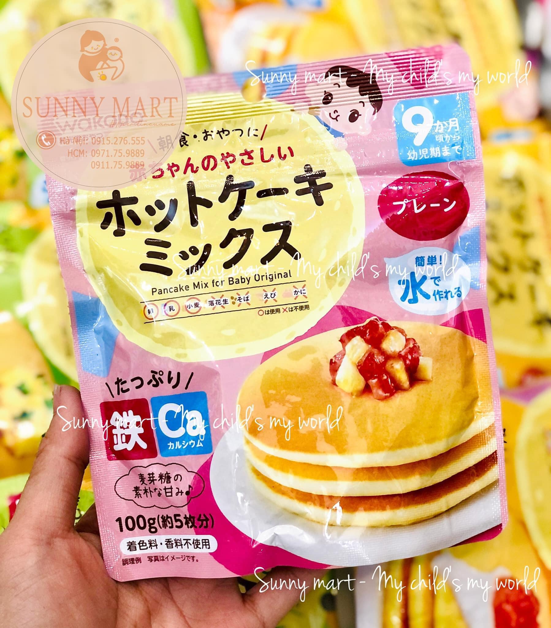 BỘT LÀM BÁNH PANCAKE WAKODO 9m+