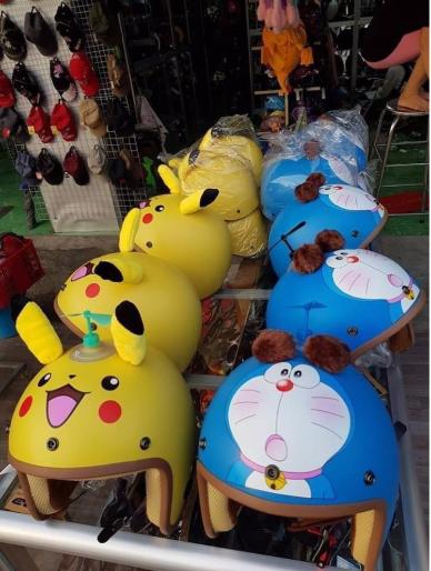 Nón bảo hiểm Pikachu có tai đáng yêu