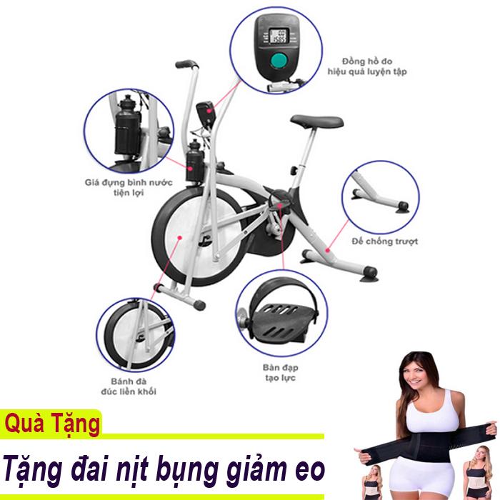 >> SO SÁNH GIÁ MÁY TẬP BỤNG ĐẠP XE | Shopee Lazada Sendo Tiki 72 Xe đạp tập thể dục Air Bike có đo nhịp tim - Tặng đai nịt bụng giảm eo