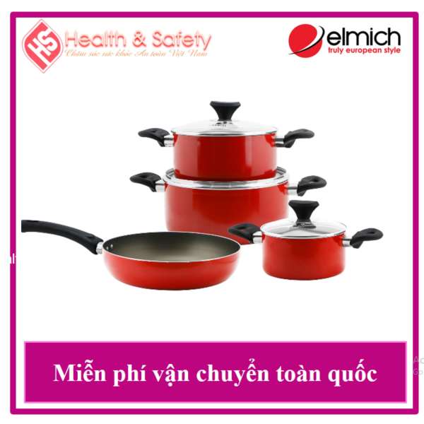 Bộ Nồi Chảo Chống Dính Cao Cấp Elmich EL-1162