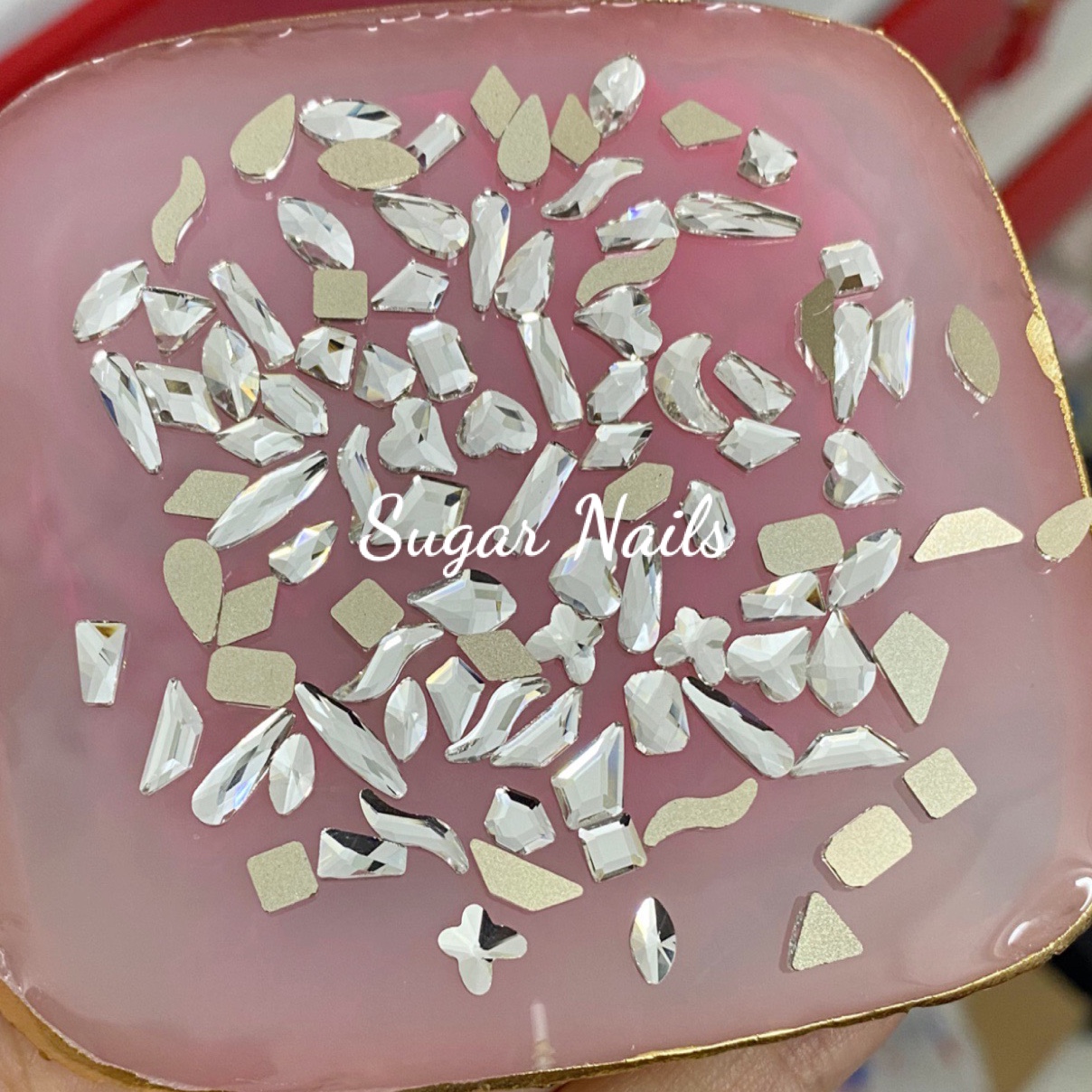 Set đá khối chân bằng siêu bền, túi 100v mix size, mix mẫu - sugar nails