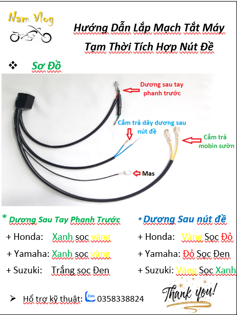 Mạch tắt máy tạm thời tích hợp nút đề