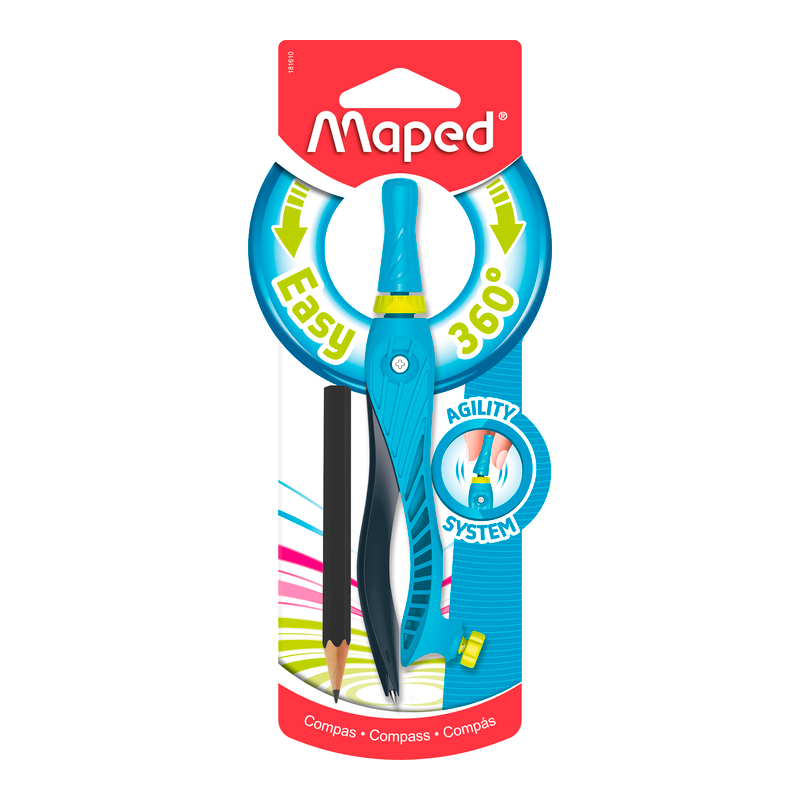 MAPED - Compa Kid'Z đầu xoay 360° - 1 vỉ