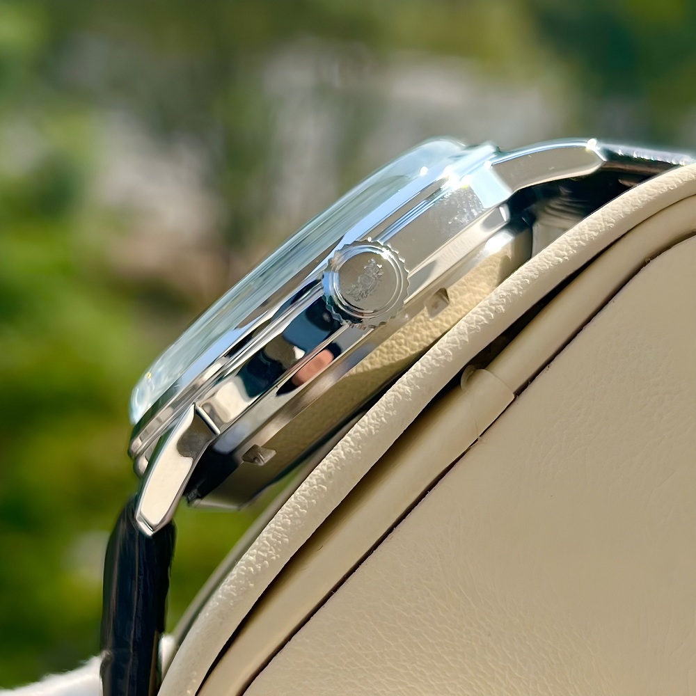 Đồng hồ nam Orient automatic dây da máy cơ nhật sang trọng