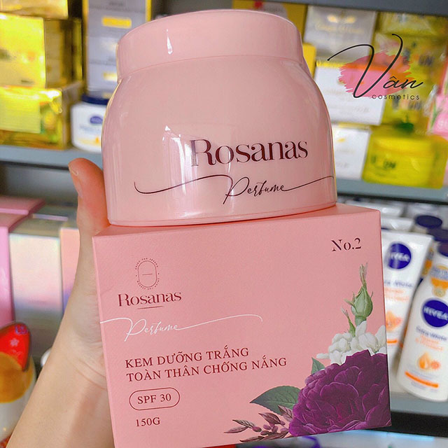 [HCM]Rosanas perfume trắng body chống nắng 150g