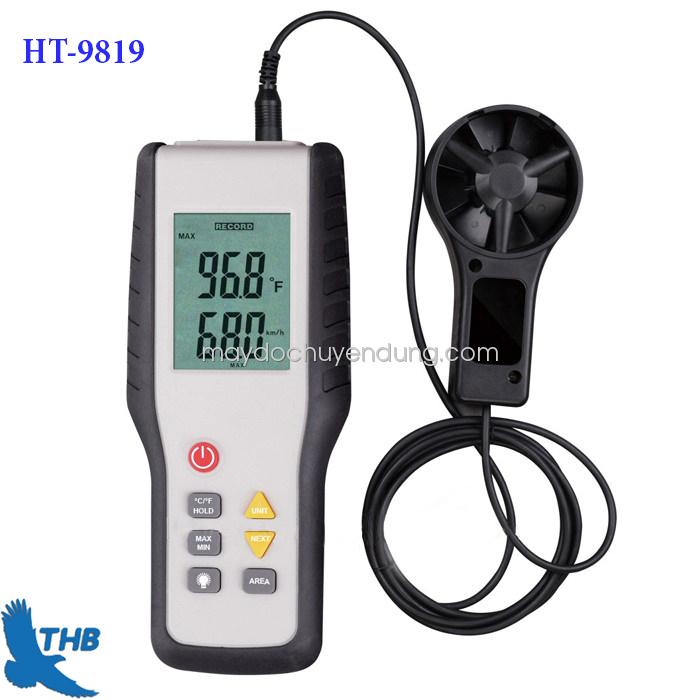 Máy đo tốc độ lưu lượng gió CFM / CMM  THB HT-9819 (Trắng phối đen)