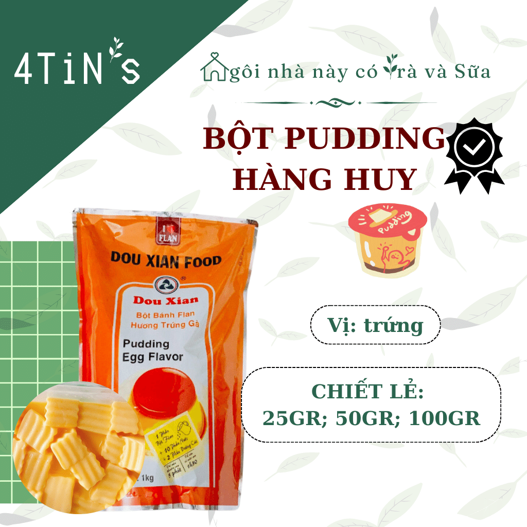Bột Pudding Douxian Trứng Socola Chiết Lẻ
