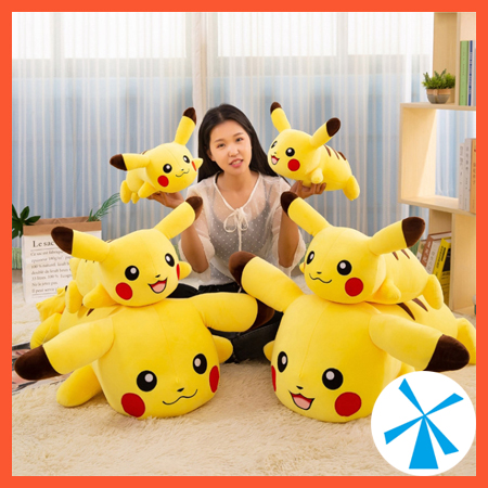 Gấu bông pokemon pikachu nằm dễ thương