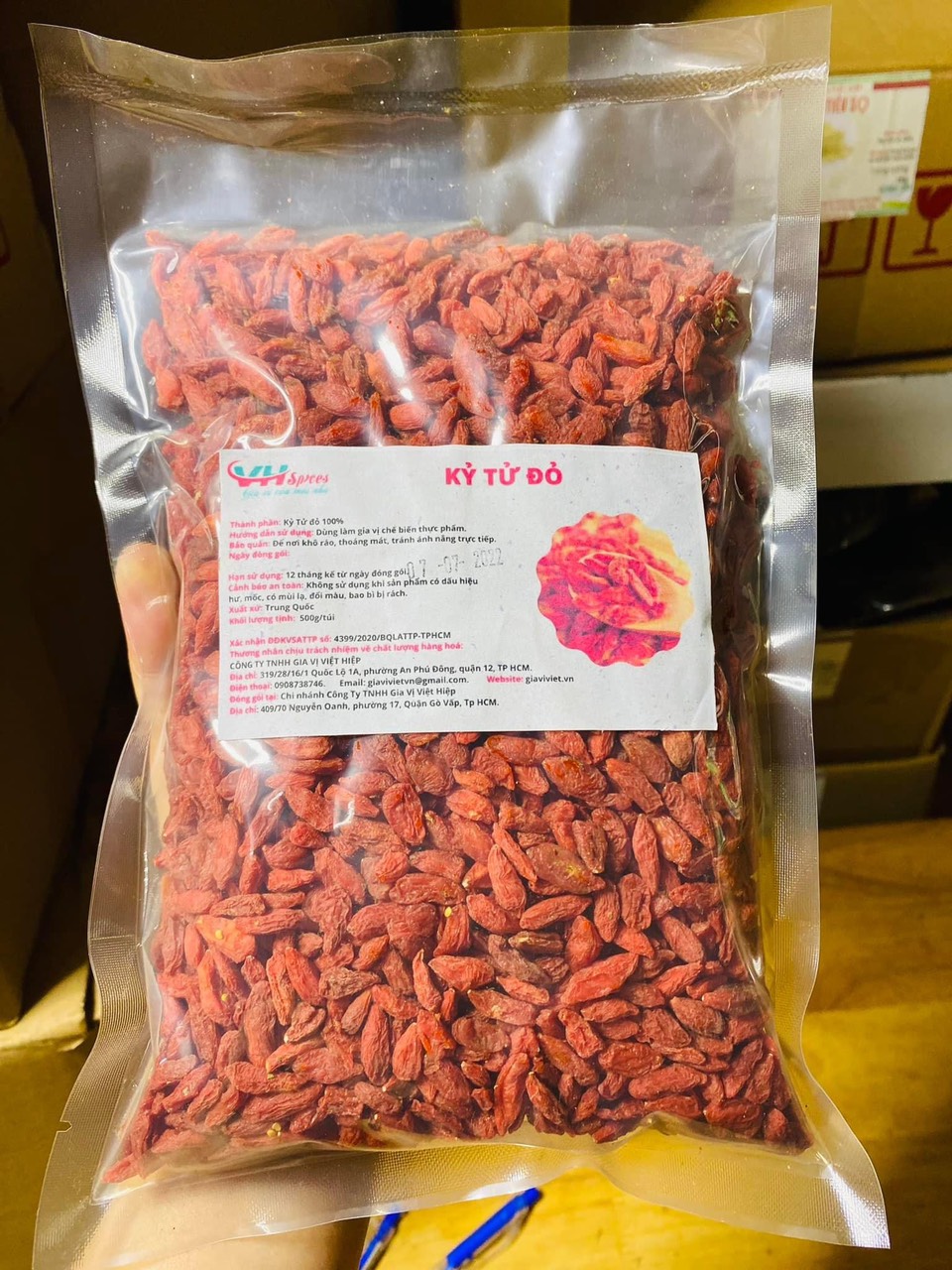 Kỷ Tử Đỏ Ngọt (Dried Goji Berries) Việt Hiệp