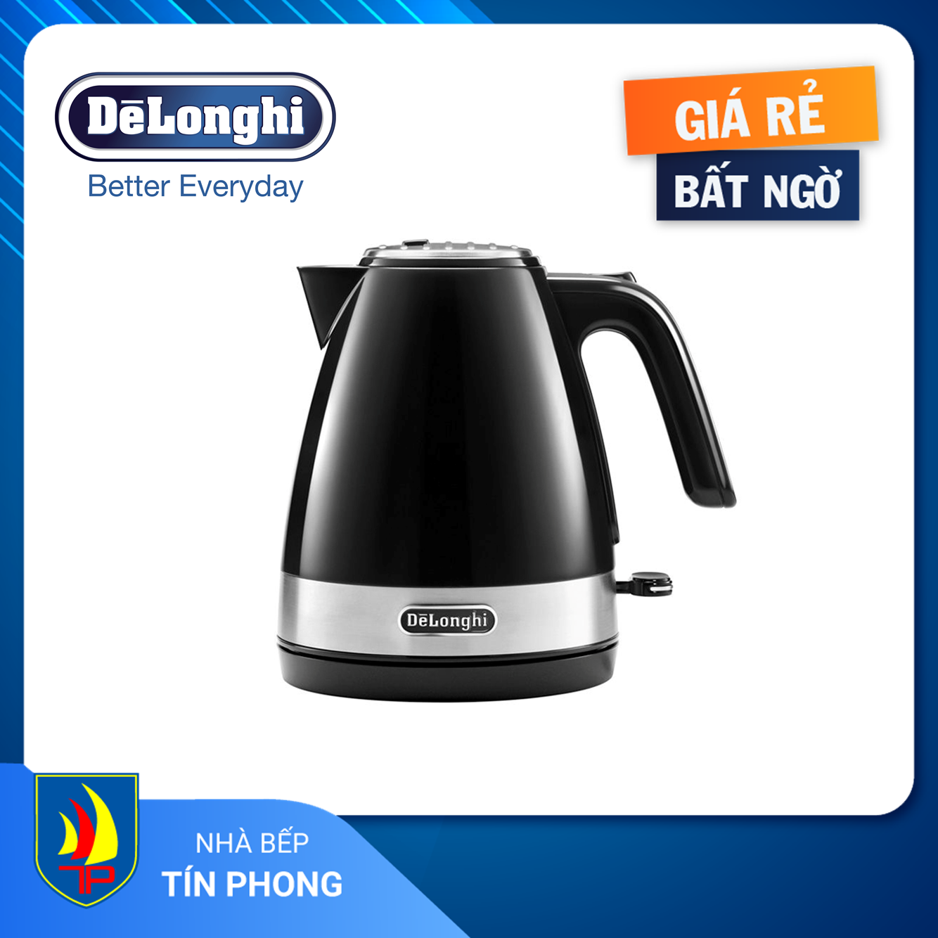[HCM]ẤM ĐUN NƯỚC DELONGHI KBLA2000.BK