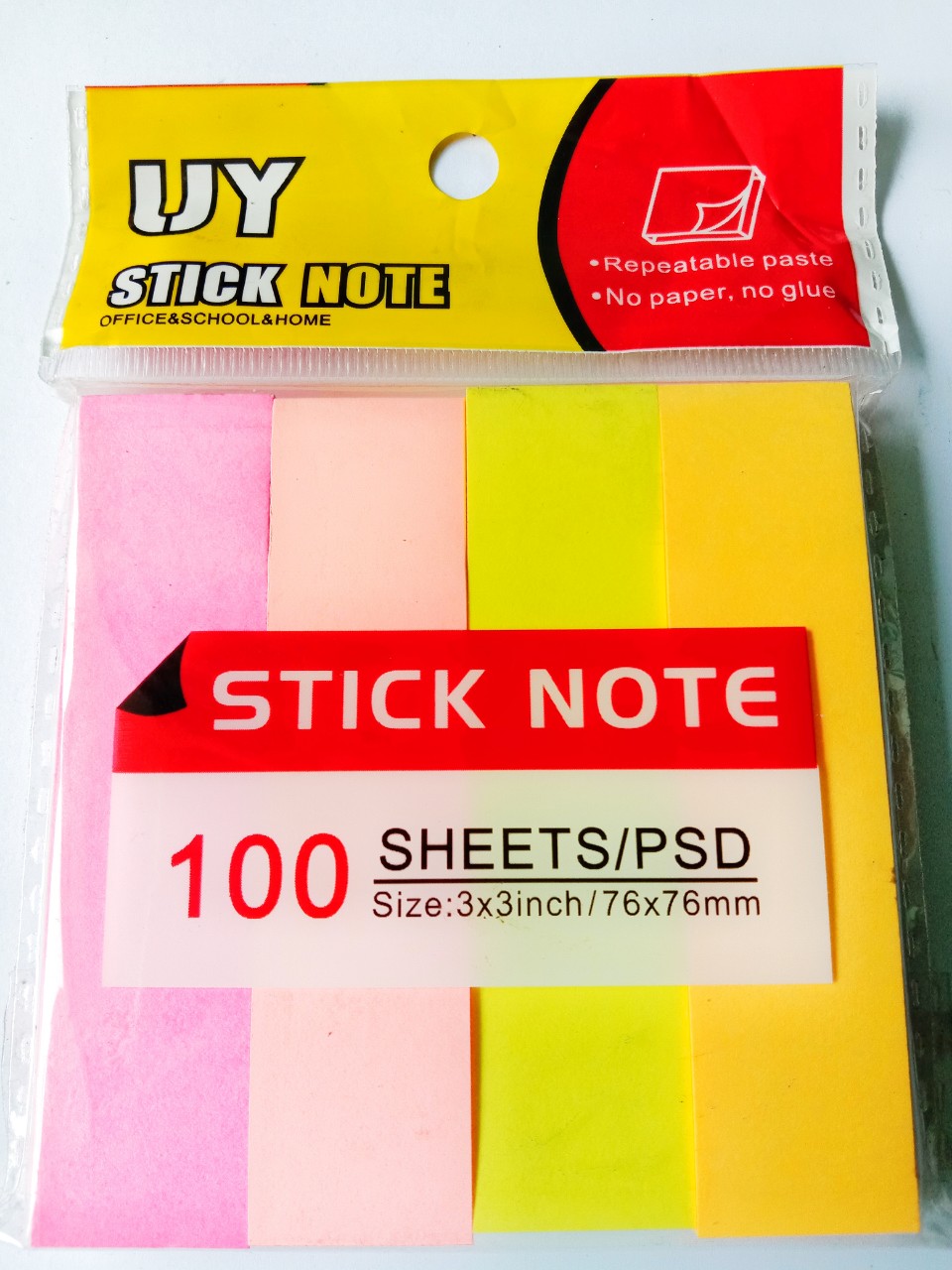 Giấy Note Màu 80, 100 Tờ 75 x 75 mm Các Loại