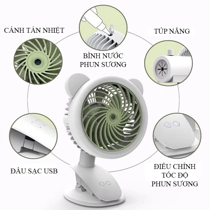 >> SO SÁNH GIÁ QUẠT SẠC MINI CAO CẤP TIỆN DỤNG 3 TỐC ĐỘ GIÓ, ĐỂ BÀN CÓ ĐẾ KẸP GIỮ, ĐÈN LED VÀ USB CẮM SẠC - MÀU XANH NGỌC | Shopee Lazada Sendo Tiki | Nên mua ở đâu rẻ nhất 86 SALE SẬP SÀN - Quạt phun sương tích điện mini để bàn có đế kẹp 2 trong 1 cao cấp với 3 tốc độ gió làm mát điều hòa không khí, thiết kế nhỏ gọn thời trang dễ di chuyển đi mọi nơi, chạy êm