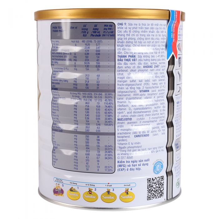 [HCM]Sữa Similac IQ HMO số 4 lon 1.7kg (2-6 tuổi)