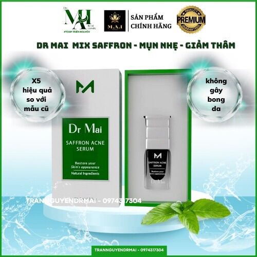 Serum Dr Mai Saffron Acne 6ml ( mix saffron mới )