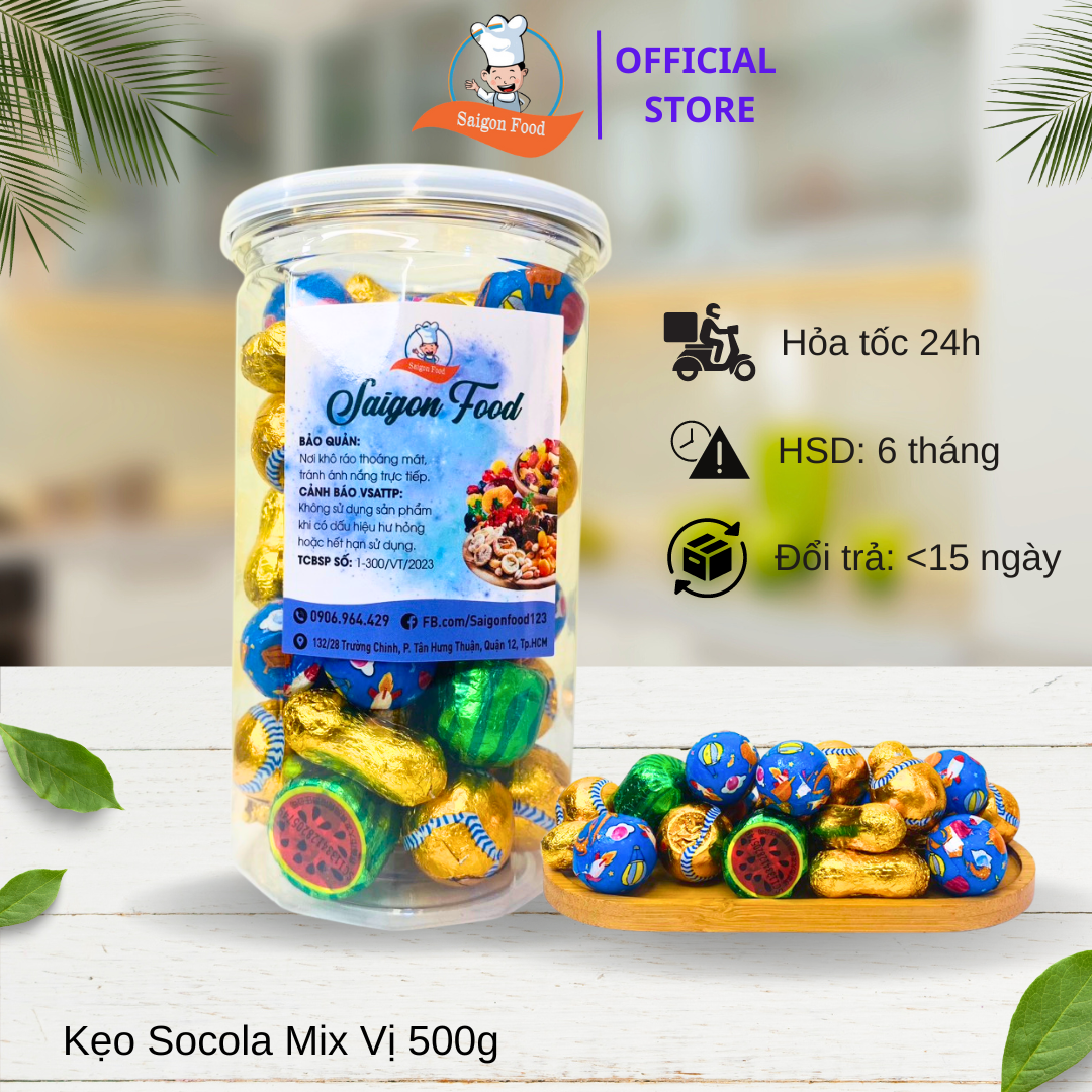 Combo 500gr kẹo socola mix vị saigon food