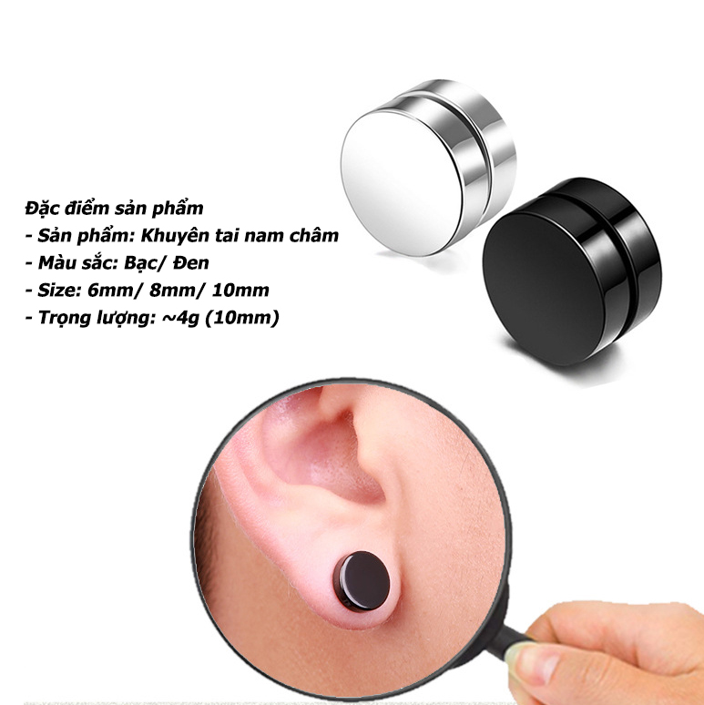 Cặp Bông Tai Nam Châm Hàn Quốc Cực Chất (Giá 2 Chiếc)