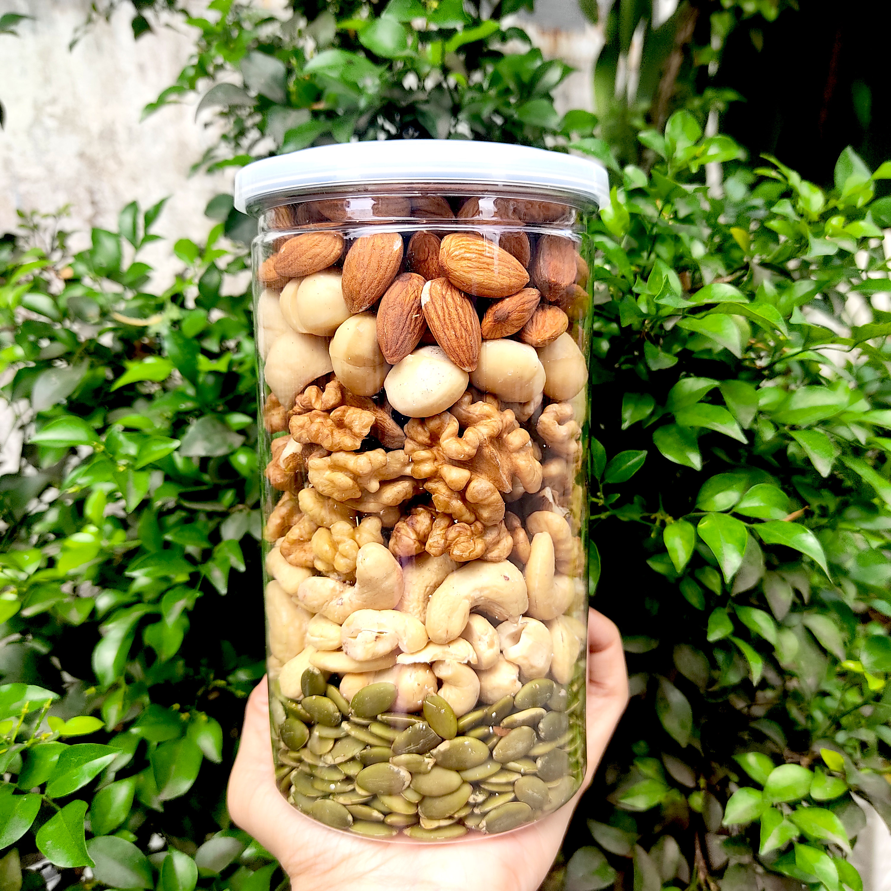 Hạt Dinh Dưỡng Ăn Kiêng - Mix 5 Loại Hạt (macca, óc chó vàng, hạt điều, hạt bí, hạnh nhân)
