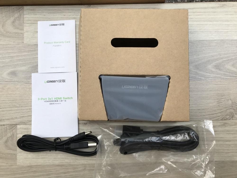 Bộ Chia HDMI 3 Vào 1 Ra Ugreen 40215 Cao Cấp
