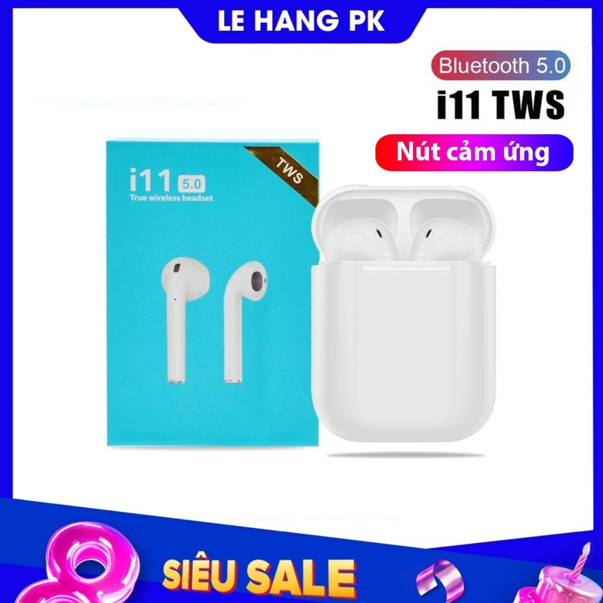 Tai nghe nhét tai không dây Bluetooth I7s thiết kế nhỏ gọn, tiện lợi, âm thanh cực chất|ProductId:385