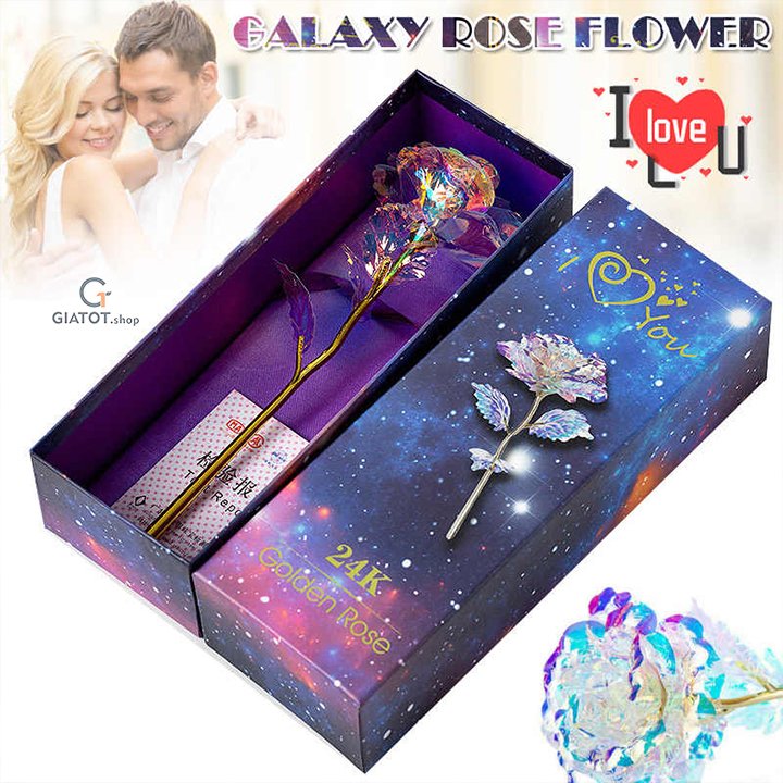 Hoa hồng galaxy phát sáng không chân