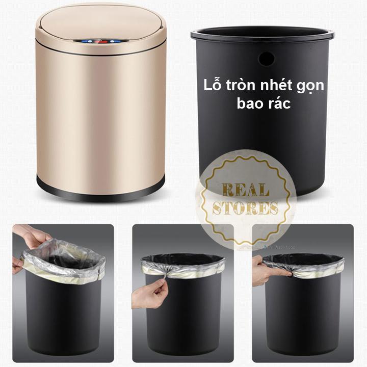 Thùng rác cảm ứng 12L bản pin sạc