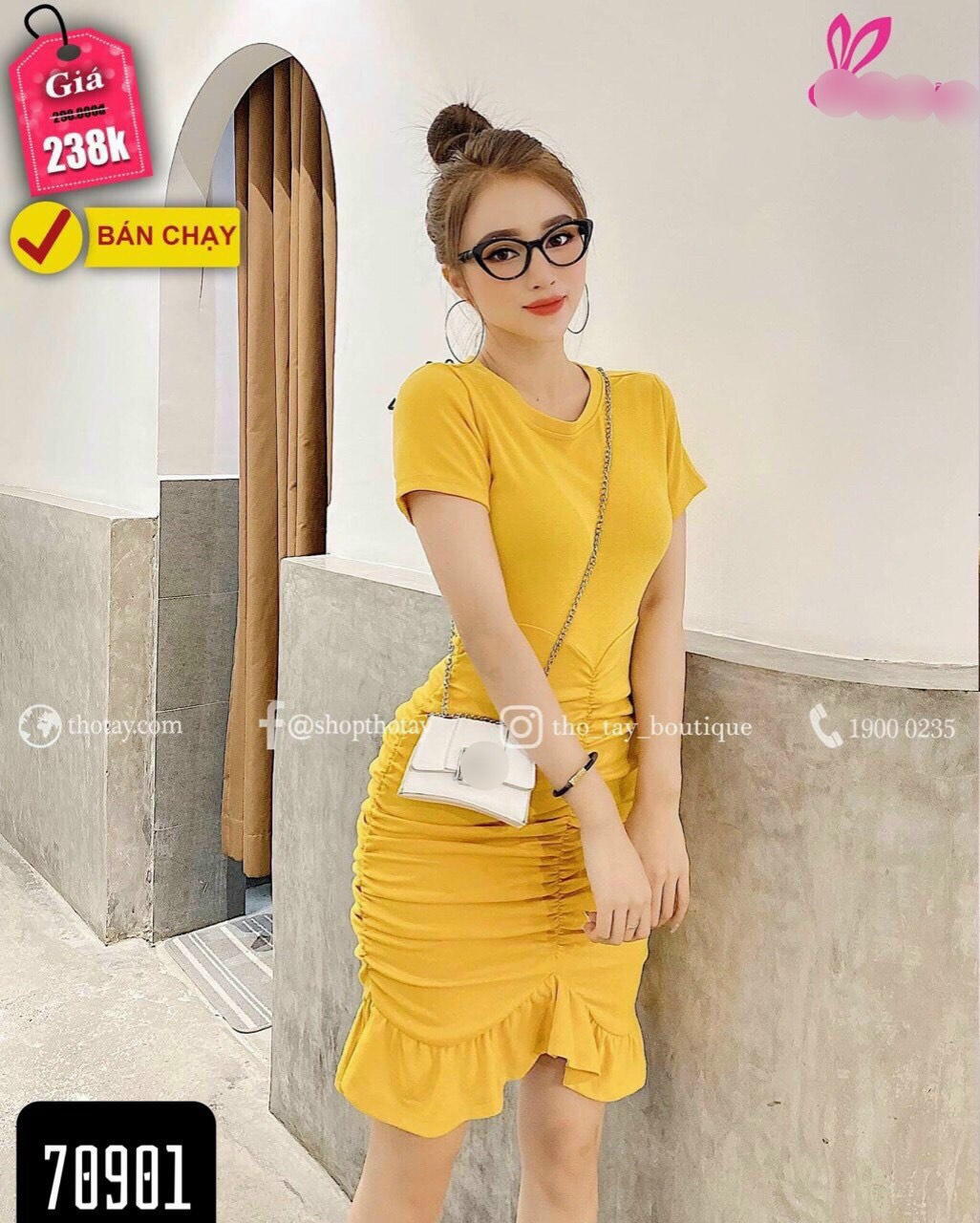 Đầm body  thời trang HOT - (Hình thật)
