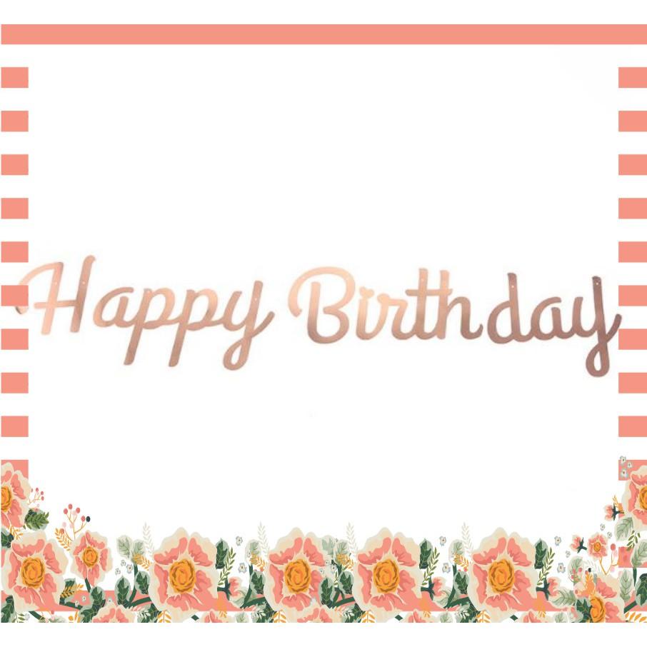 Dây chữ Happy Birthday Giấy Ép Kim