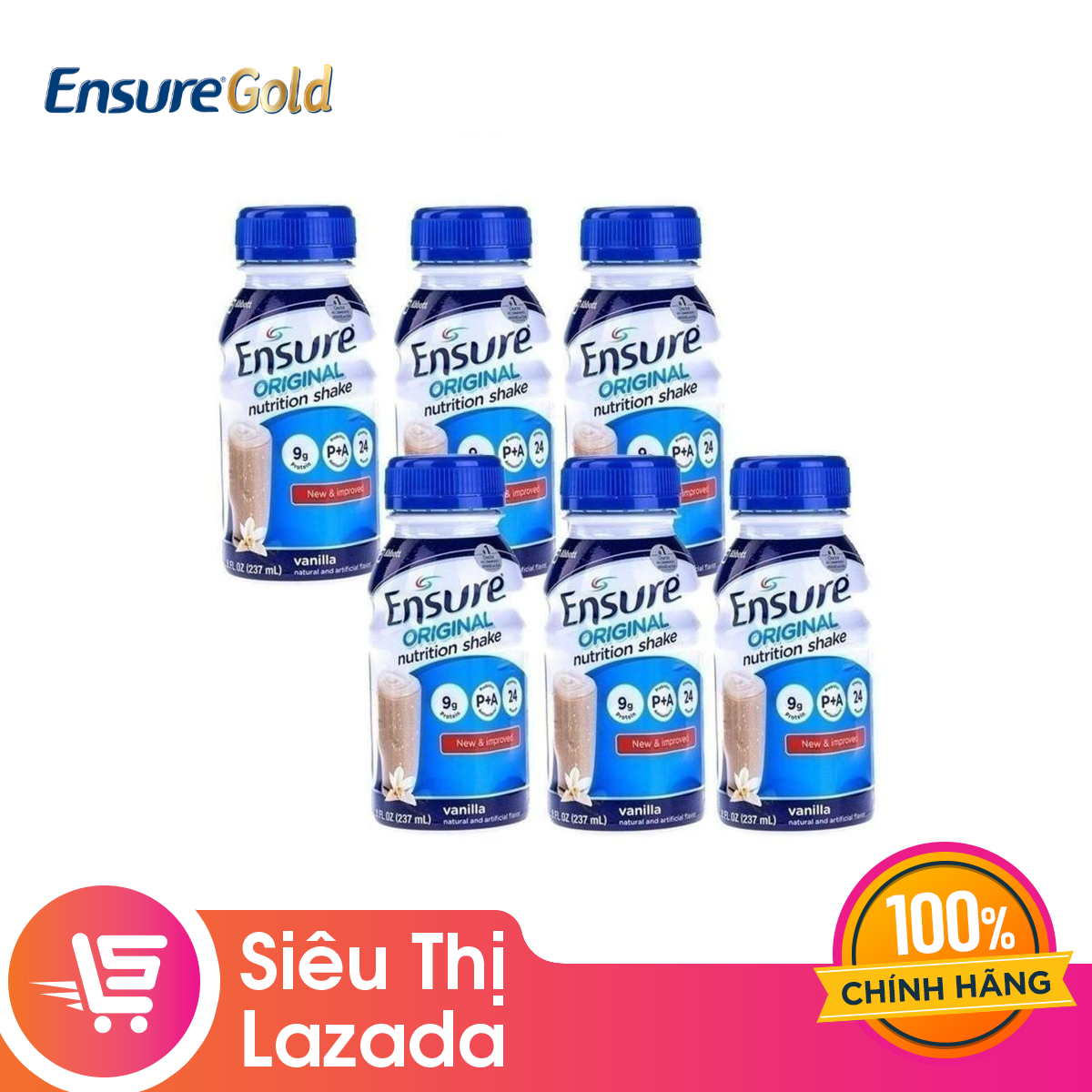 [FREESHIP TOÀN QUỐC] Bộ 6 chai sữa nước Ensure Vani 237ml|ProductId:475