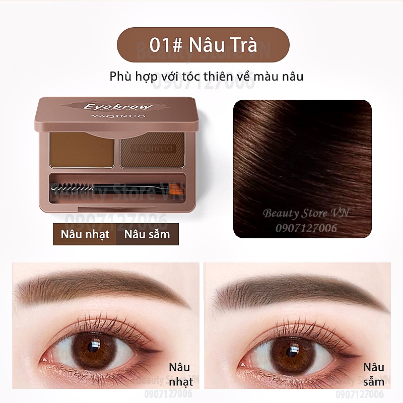[KÈM CỌ💋] Set Bột Kẻ Chân Mày 2 Màu Đa Năng Cao Cấp