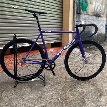 Bộ vành xe đạp Fixed Gear Hub XJ bạc đạn Đen 4cm