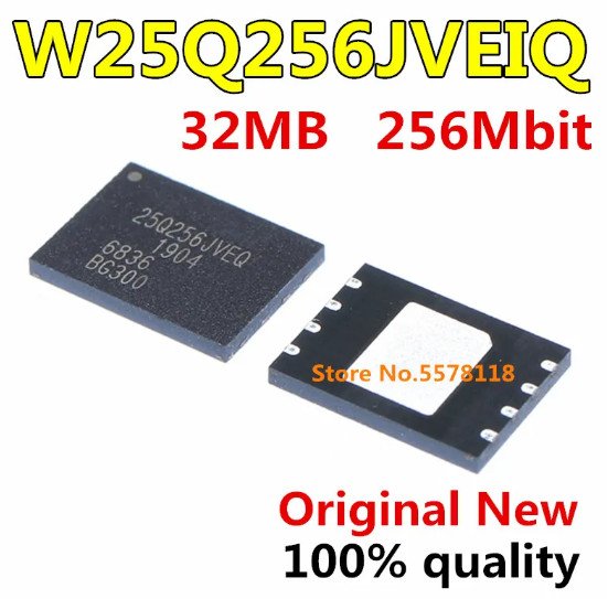 Bios rom dán 32mb winbond w25q256jveiq 25q256jveq w25q256 new zin